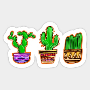 Three cacti Sticker